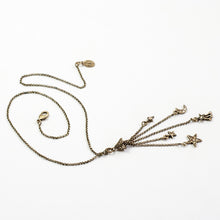 Load image into Gallery viewer, Moon &amp; Star Delicate Tassel Necklace N1630