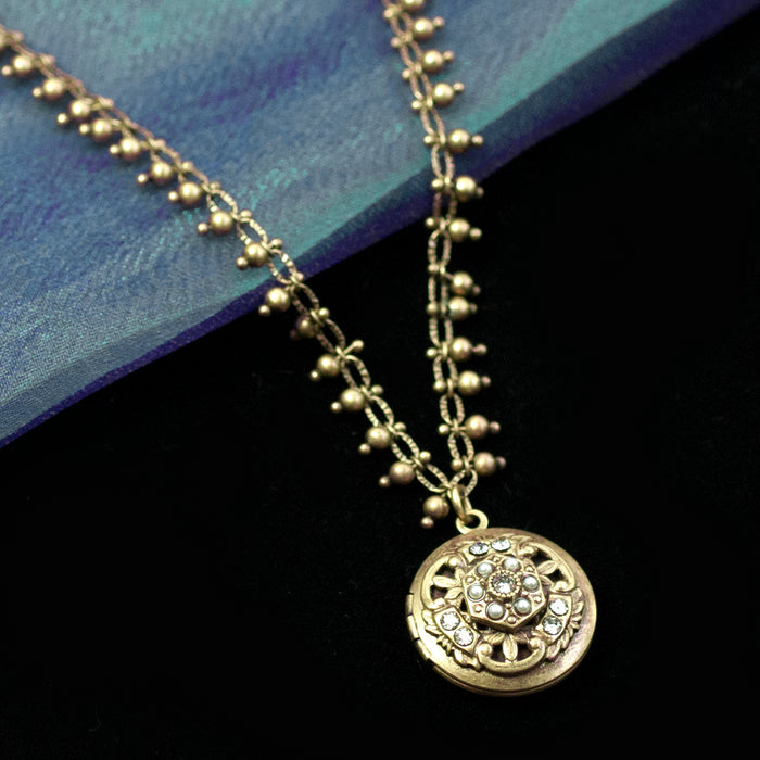 Locket Confetti Necklace N1632 - sweetromanceonlinejewelry