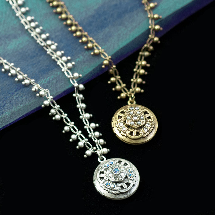 Locket Confetti Necklace N1632 - sweetromanceonlinejewelry