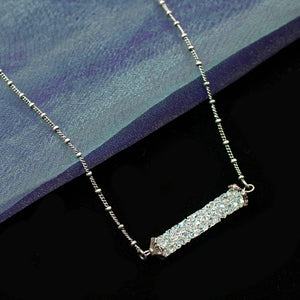 Crystal Rock Bar Necklace N1639 - sweetromanceonlinejewelry