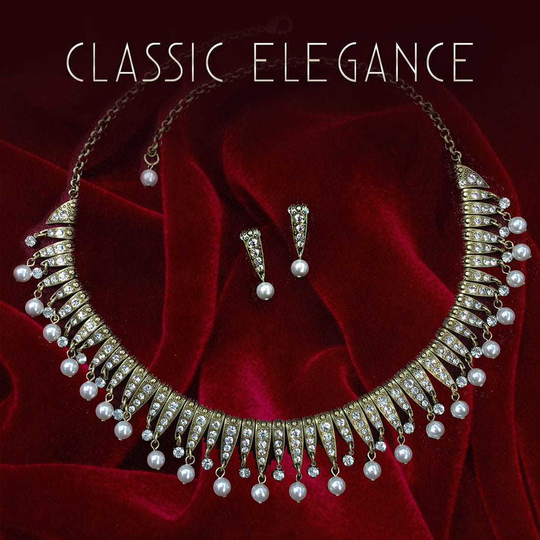 Vintage Art Deco Statement Necklace, Earrings or Set