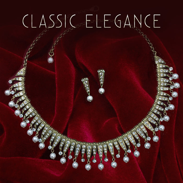 Vintage Art Deco Statement Necklace Earrings or Set Sweet Romance Jewelry