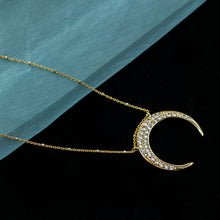Load image into Gallery viewer, Inverted Crescent Moon Necklace N1705 - sweetromanceonlinejewelry