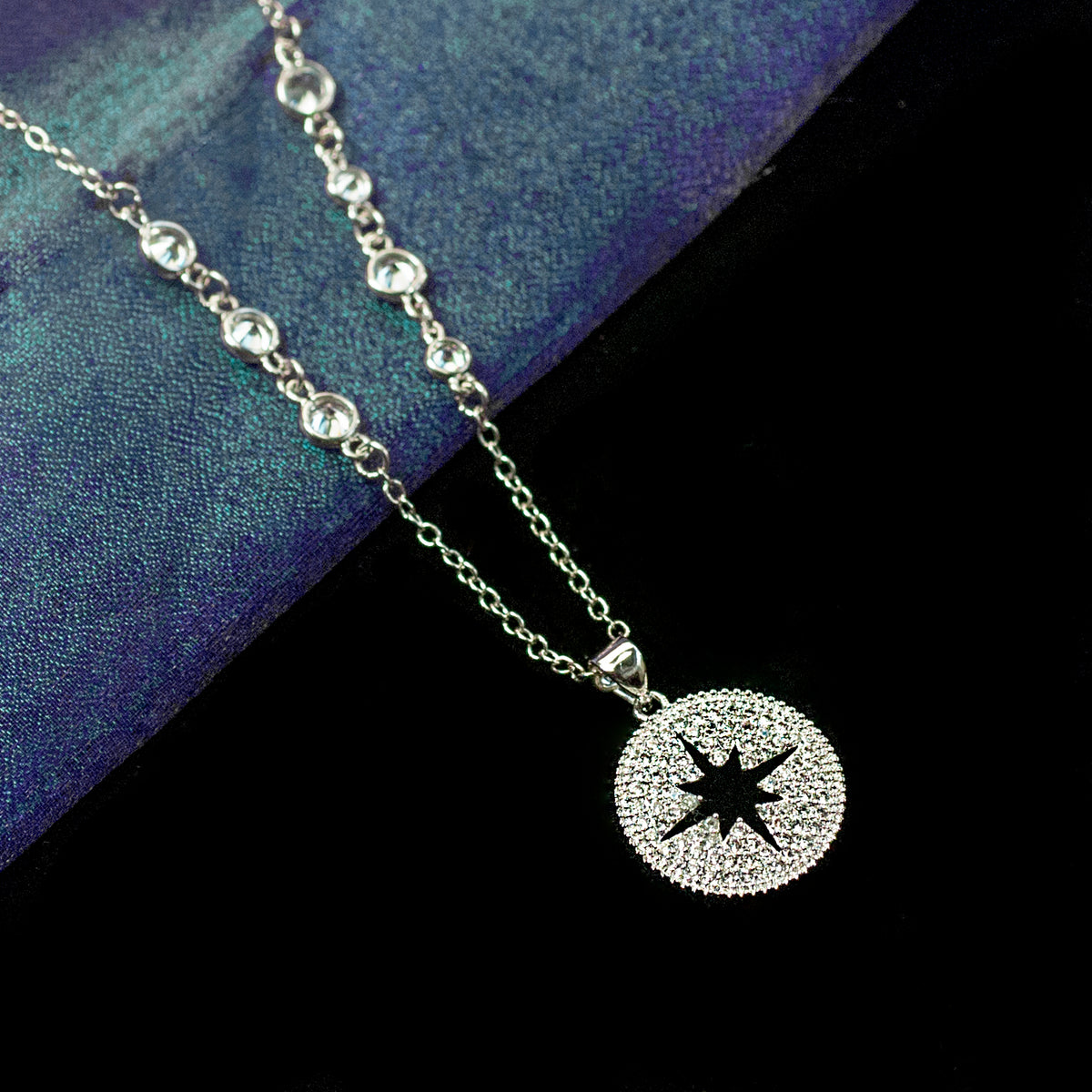 Open Star Necklace N1706 - sweetromanceonlinejewelry