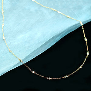 Crystal Chain Necklace N1710 - sweetromanceonlinejewelry