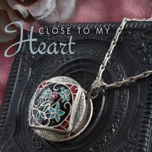 Load image into Gallery viewer, Enamel Locket Silver and Gold