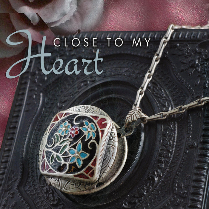 Enamel Locket Silver and Gold