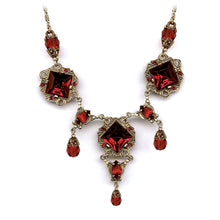 Load image into Gallery viewer, Art Deco Vintage Glass Squares Necklace N540