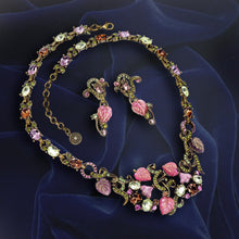 Load image into Gallery viewer, Satin Glass Leaves Necklace and Earrings  N671|E1203