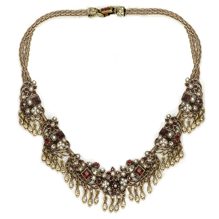 Somerset Garnet Crystal Statement Necklace