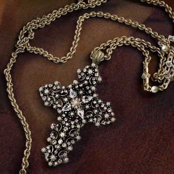 Lace Cross Necklace N842-PR
