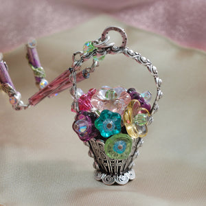 Flower Basket Necklace by Sweet Romance N966