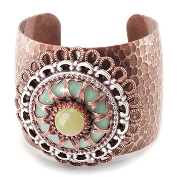 Turquoise Medallion Cuff Bracelet