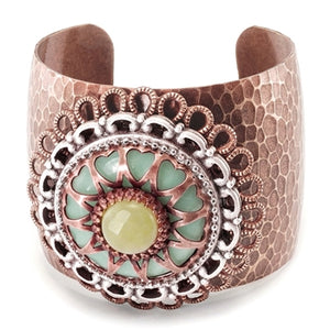 Turquoise Medallion Cuff Bracelet