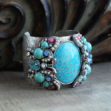 Load image into Gallery viewer, Tang Gemstone Butterfly Cuff Bracelet OL_BR261