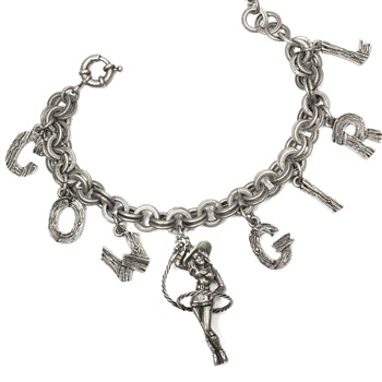 Cowgirl Letter Charm Bracelet