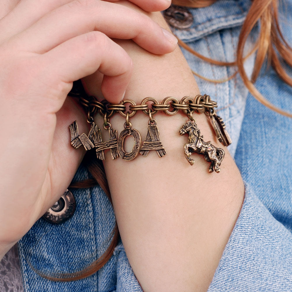 Whoa Nellie Cowgirl Charm Bracelet