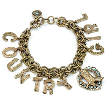 Load image into Gallery viewer, Country Girl Letter Charm Bracelet