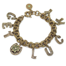Load image into Gallery viewer, Get Lucky Letter Charm Bracelet