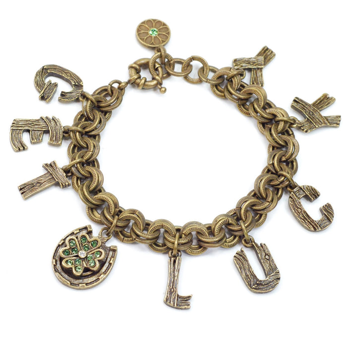 Get Lucky Letter Charm Bracelet