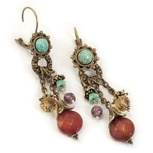 Glass Beads Flutter Earrings E209