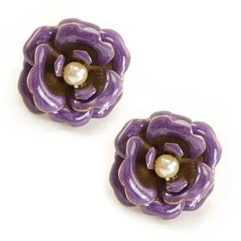 Enamel Roses Earrings - ONLY 6 LEFT!