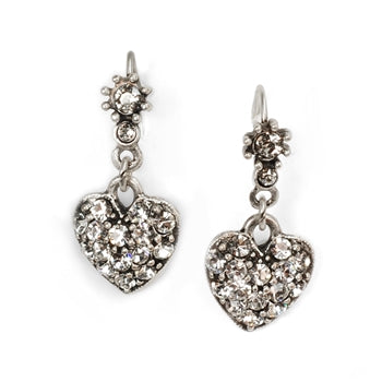 Crystal Hearts Earrings E337