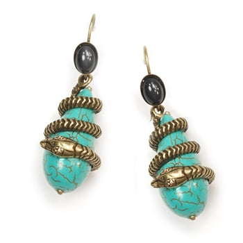 Coiled Snake Earrings E344