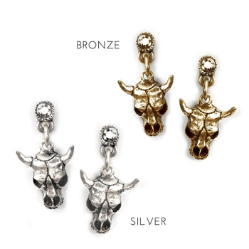 Steer Skull Earrings E345