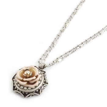 Shabby Rose & Pearls Necklace - ONLY 4 LEFT!