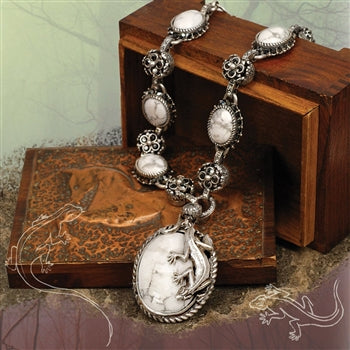 Southwest Desert Lizard Gemstone Necklace