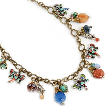 Layered Beaded Charm Pendant Necklace | M&S Collection | M&S