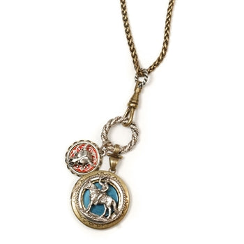Cowboy Lasso Locket & Steer Skull Necklace - ONLY 9 LEFT!