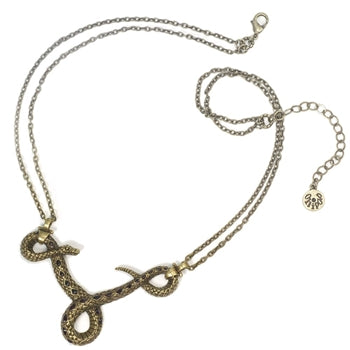 Rattlesnake on Chain Necklace N343