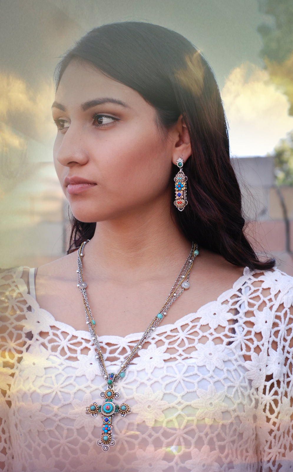 Desert Gypsy Cross Necklace N348