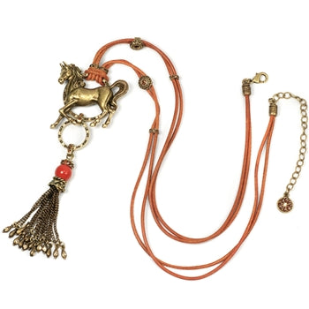 Prancing Pony Necklace OL_N386 - sweetromanceonlinejewelry
