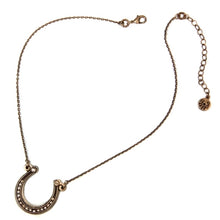 Load image into Gallery viewer, Get Lucky Horseshoe on Chain Necklace OL_N394 - sweetromanceonlinejewelry