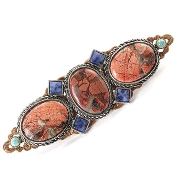Jasper & Lapis Bar Pin P105