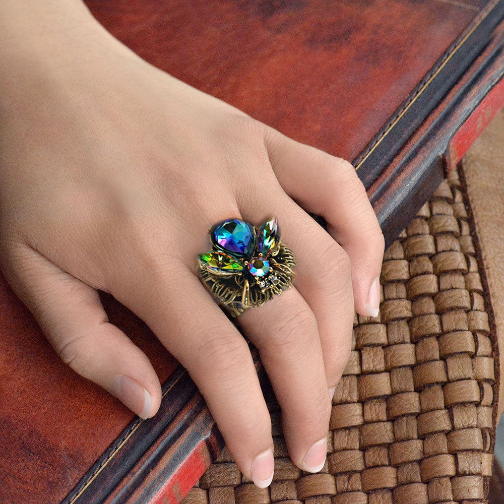 Jeweled Bee Ring