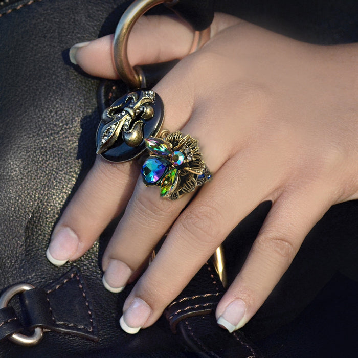 Jeweled Bee Ring