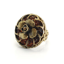 Load image into Gallery viewer, Rose Cage Crystal Ring