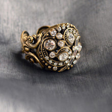 Load image into Gallery viewer, Art Deco Geometric Swirl Vintage Ring OL_R425 - sweetromanceonlinejewelry