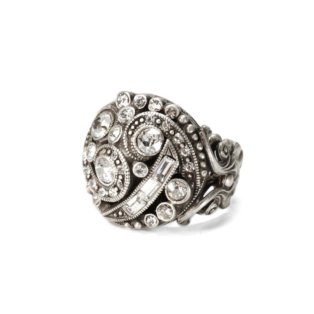 Art Deco Geometric Swirl Vintage Ring OL_R425 - sweetromanceonlinejewelry