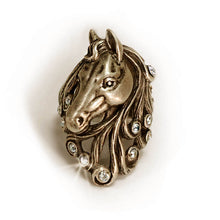 Load image into Gallery viewer, Horse Head Ring in Silver and Bronze