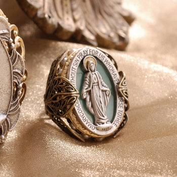 Queen of Miracles Our Lady Virgin Mary Madonna Ring