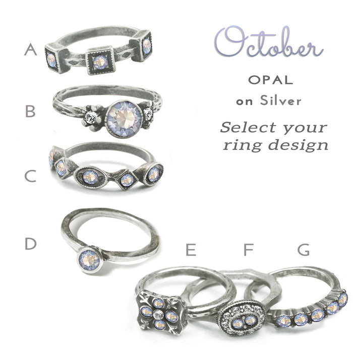 October birthstone stackable ring sales