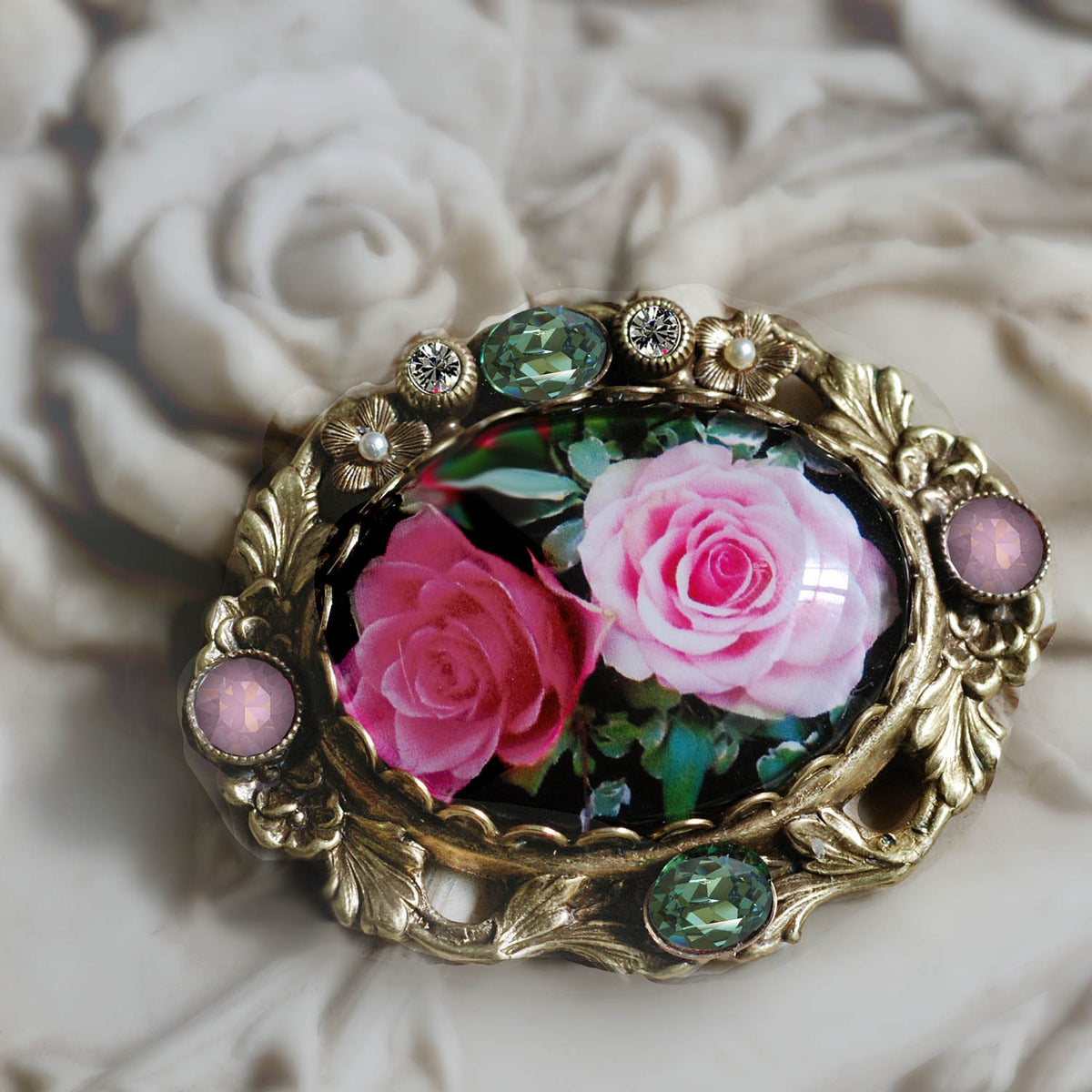 Vintage Roses Pin P330-R - sweetromanceonlinejewelry