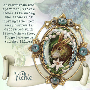 Vickie the Bunny Vintage Spring Pin P330-VI