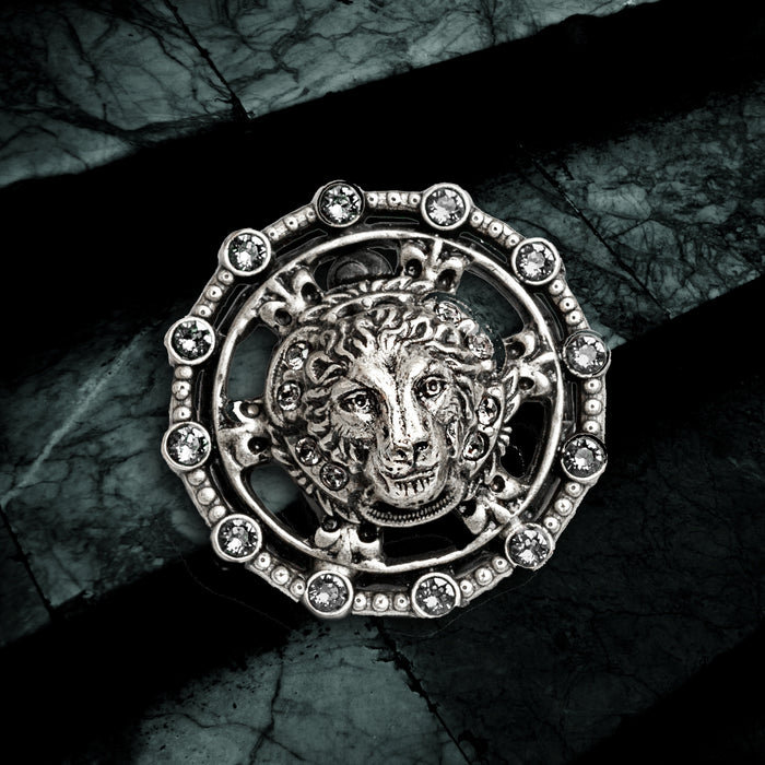 Lion Medallion Pin P654