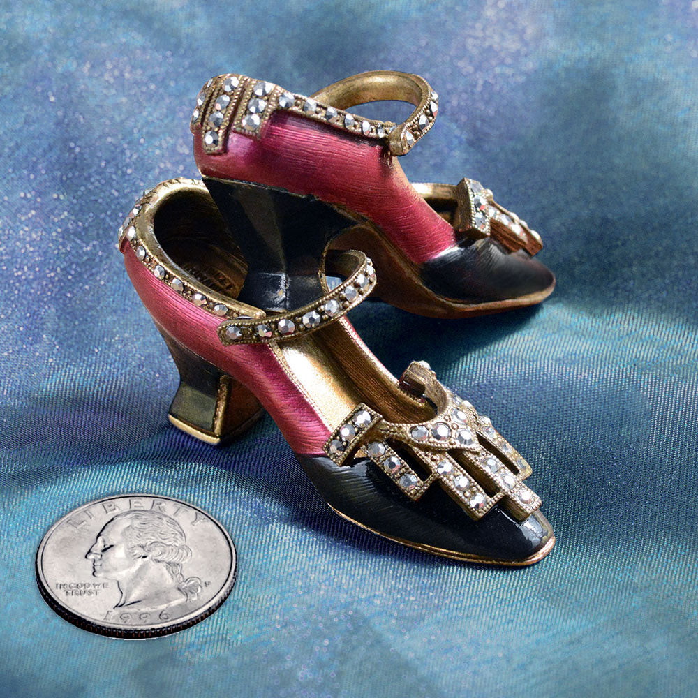 Art Deco Shoe Miniature Marcasite Slipper SH112